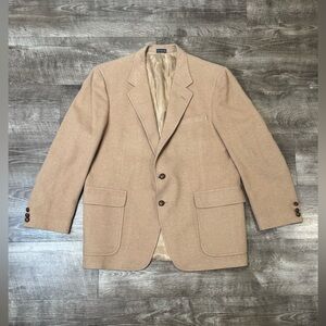 Vintage 80s Christian Brooks 100% Fine Camel Hair Blazer Sports Coat 42R